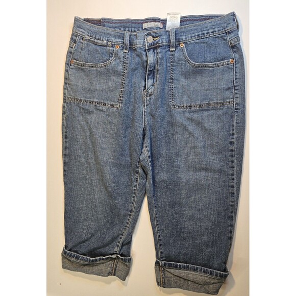 LEVI'S 515 Capri Jeans Women's size 14 High Rise Stretch Denim (Waist 34") - Picture 1 of 7